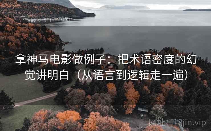 拿神马电影做例子：把术语密度的幻觉讲明白（从语言到逻辑走一遍）
